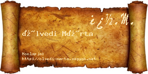 Ölvedi Márta névjegykártya